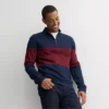 Men's Sonoma Goods For Life® Quarter Zip Sweatshirt 2 Men's Sonoma Goods For Life® Quarter Zip Sweatshirt -Sonoma Goods For Life Shop 7669615 Navy Color Block
