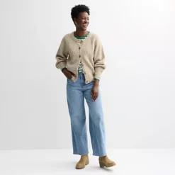 Women's Sonoma Goods For Life® Mid Rise Wide Leg Seamed Jeans -Sonoma Goods For Life Shop 7706375 ALT3