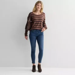 Women's Sonoma Goods For Life® Mid Rise Pull On Skinny Jeans -Sonoma Goods For Life Shop 7706385 ALT3