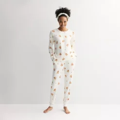 Petite Sonoma Goods For Life® Pajama Top & Pajama Bottoms Sleep Set 18 Petite Sonoma Goods For Life® Pajama Top & Pajama Bottoms Sleep Set -Sonoma Goods For Life Shop 7711976 Ivory Gingerbread