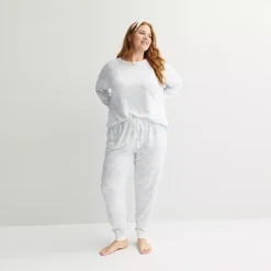 Plus Size Sonoma Goods For Life® 2 Pack Pajama Top & Pajama Bottoms Set -Sonoma Goods For Life Shop 7711977 Blue Fairisle