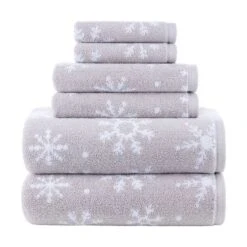 Sonoma Goods For Life® Holiday 6-pc. Absorbent Towel Set -Sonoma Goods For Life Shop 7712828 Gray Snowflake