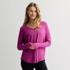 Women's Sonoma Goods For Life® Cozy V-Neck Tunic Tee -Sonoma Goods For Life Shop 7725175 Celeste Berry
