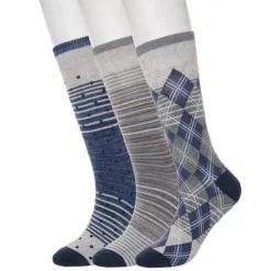 Men's Sonoma Goods For Life® 3-pk. Crew Socks -Sonoma Goods For Life Shop 7734974 Spacedye Argyle Dot