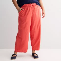 Plus Size Sonoma Goods For Life® Linen Wide Leg Ankle Pants -Sonoma Goods For Life Shop 7885388 Blissful